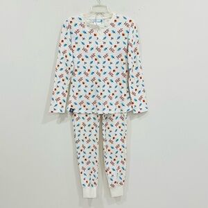 ALDI GEAR Ladies Pajamas Small   Fall Edition Waffle Knit white floral